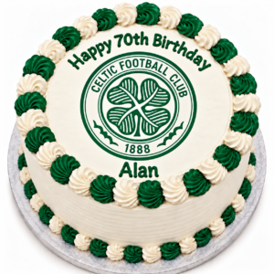 Celtic Football Club Round Edible Icing Cake Topper