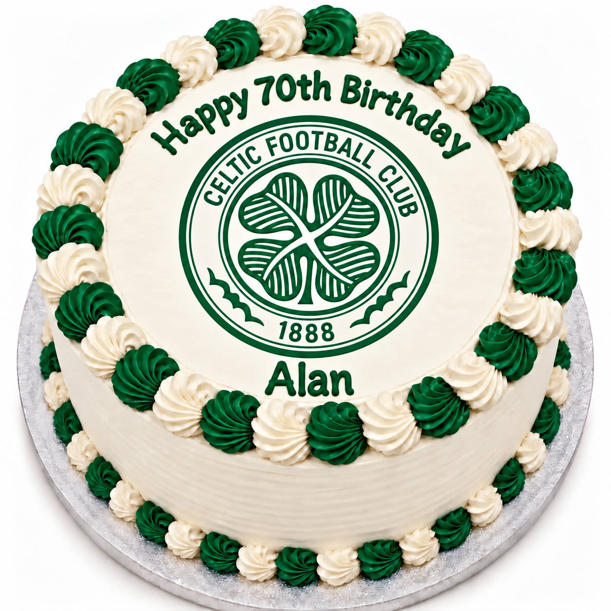 Celtic Football Club Round Edible Icing Cake Topper