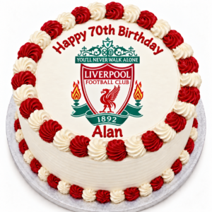 Liverpool Football Club Round Edible Icing Cake Topper
